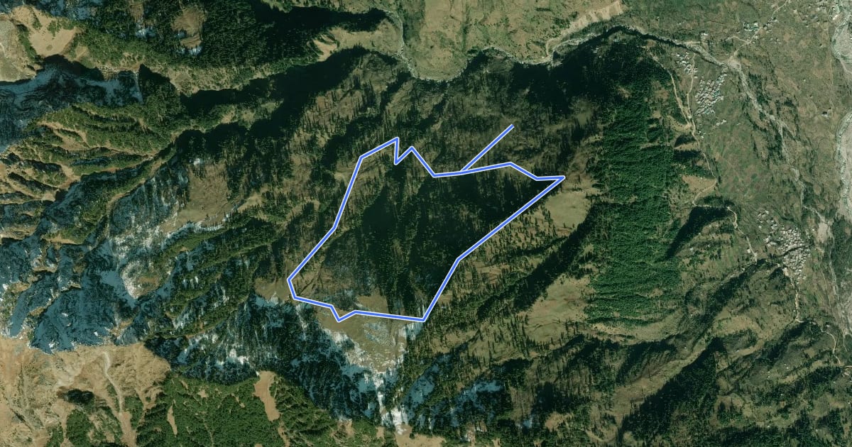 Маршрут Halindi Loop на спутниковом снимке