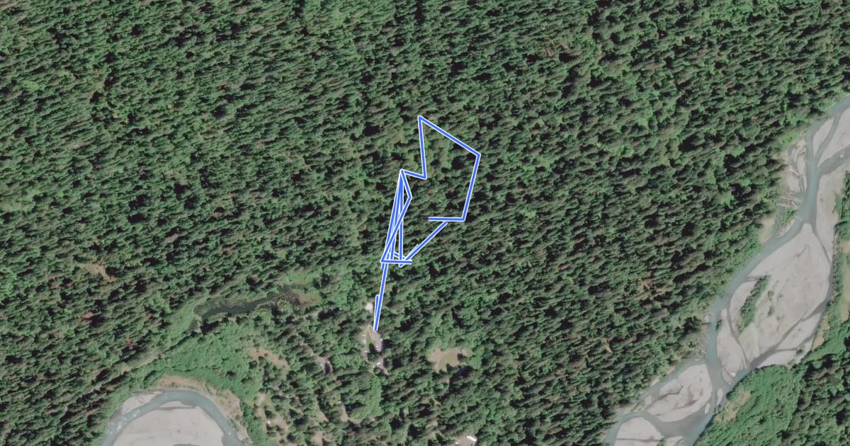 Маршрут Hall of Mosess Trail на спутниковом снимке