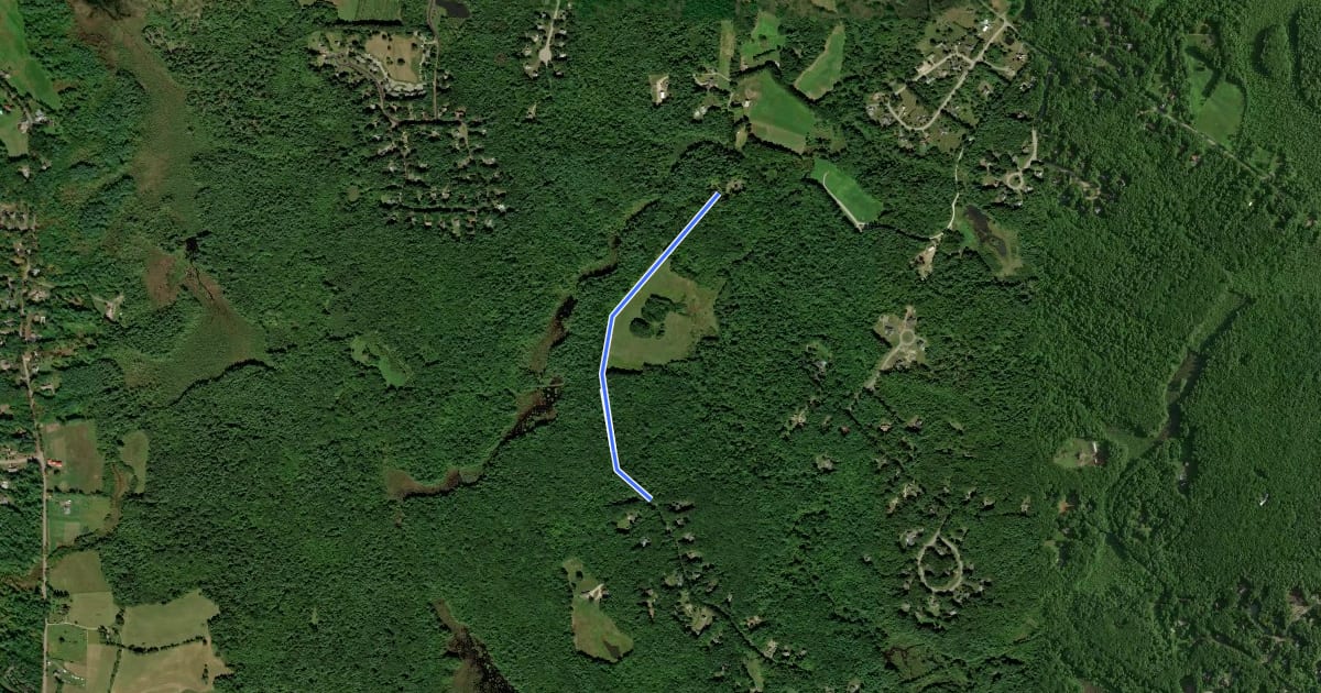 Маршрут Hall's Mill Road на спутниковом снимке