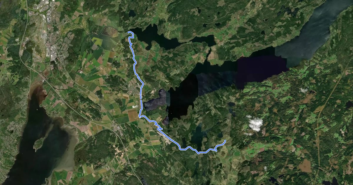 Маршрут Hallandsleden Etappen Stensjön - Äskhult на спутниковом снимке