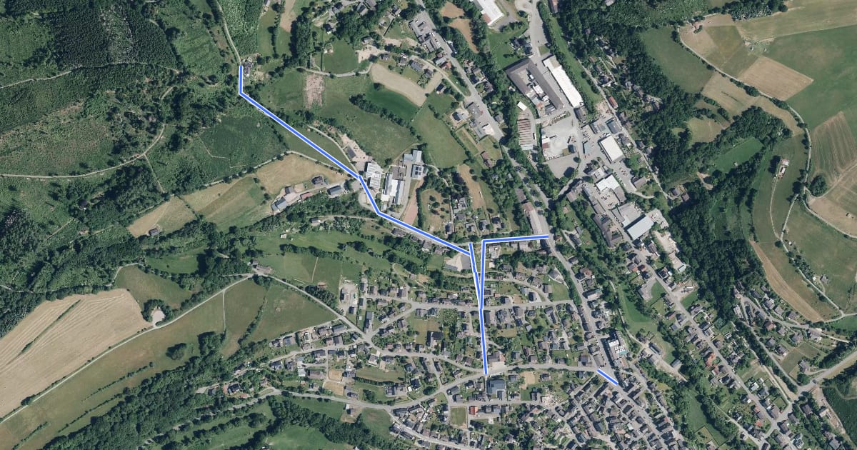 Маршрут Hallenberg Rundweg H2 Heidebachweg на спутниковом снимке