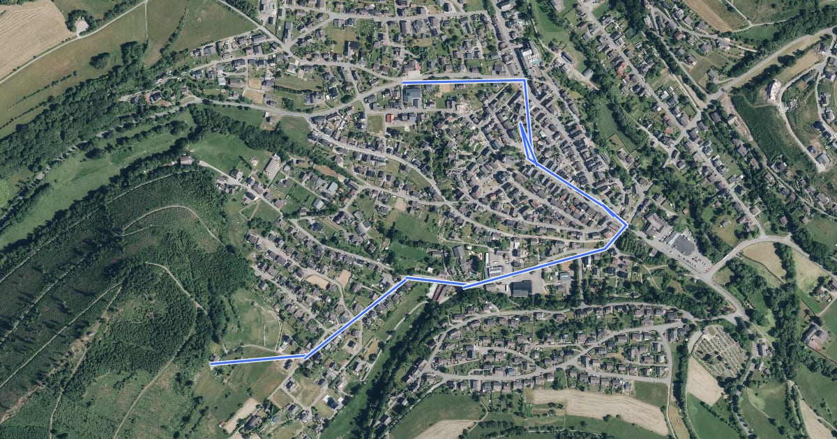 Маршрут Hallenberg Rundweg H4 Kreuzbergweg на спутниковом снимке