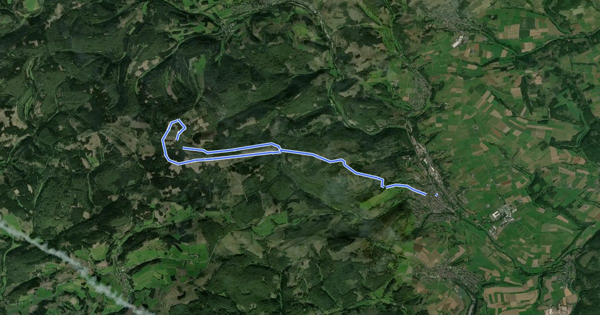 Маршрут Hallenberg Rundweg H6 Ziegenhelleweg на спутниковом снимке