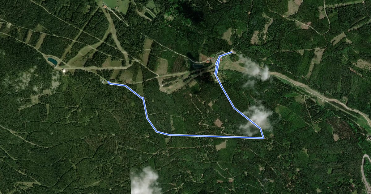 Маршрут Haller Route bergab на спутниковом снимке