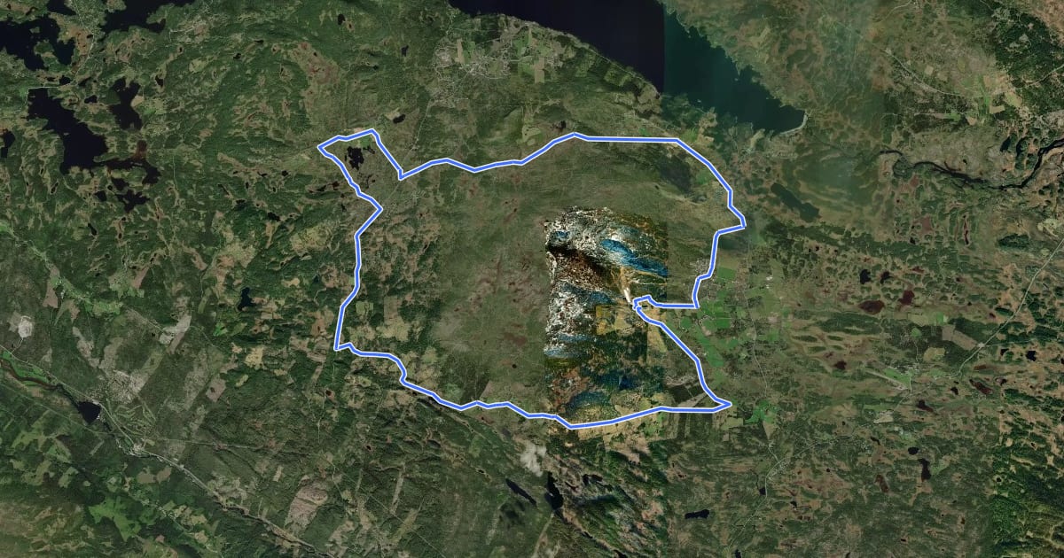 Маршрут Hallingrunden на спутниковом снимке
