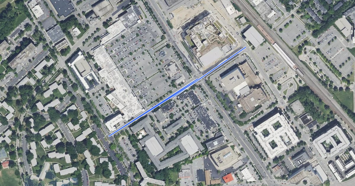 Маршрут Halpine Avenue на спутниковом снимке