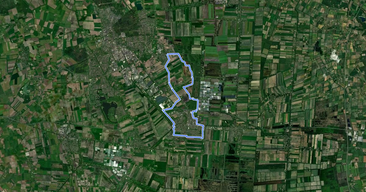 Маршрут Halve marathon Klazienaveen на спутниковом снимке