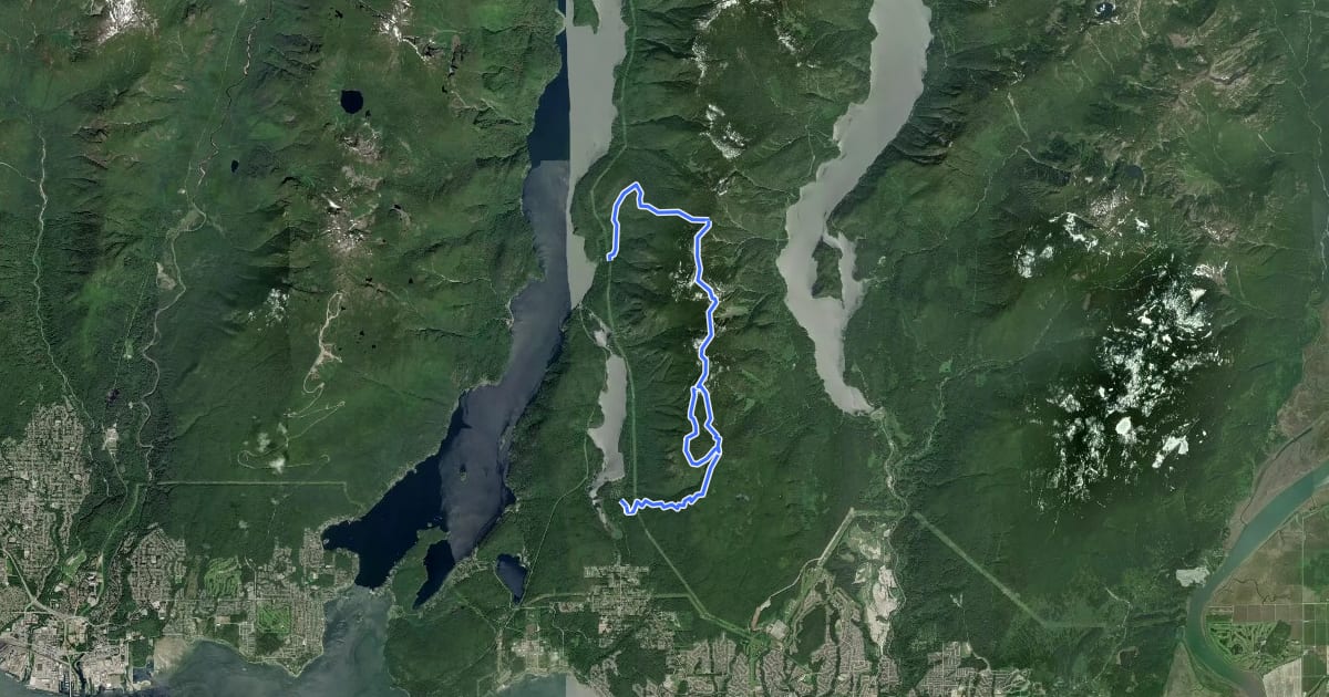 Маршрут Halvor Lunden (Eagle Ridge) Trail на спутниковом снимке