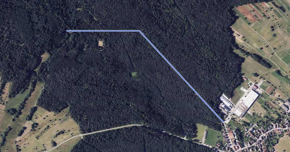 Маршрут Hamberg Forsthaus - Hägarhütte на спутниковом снимке