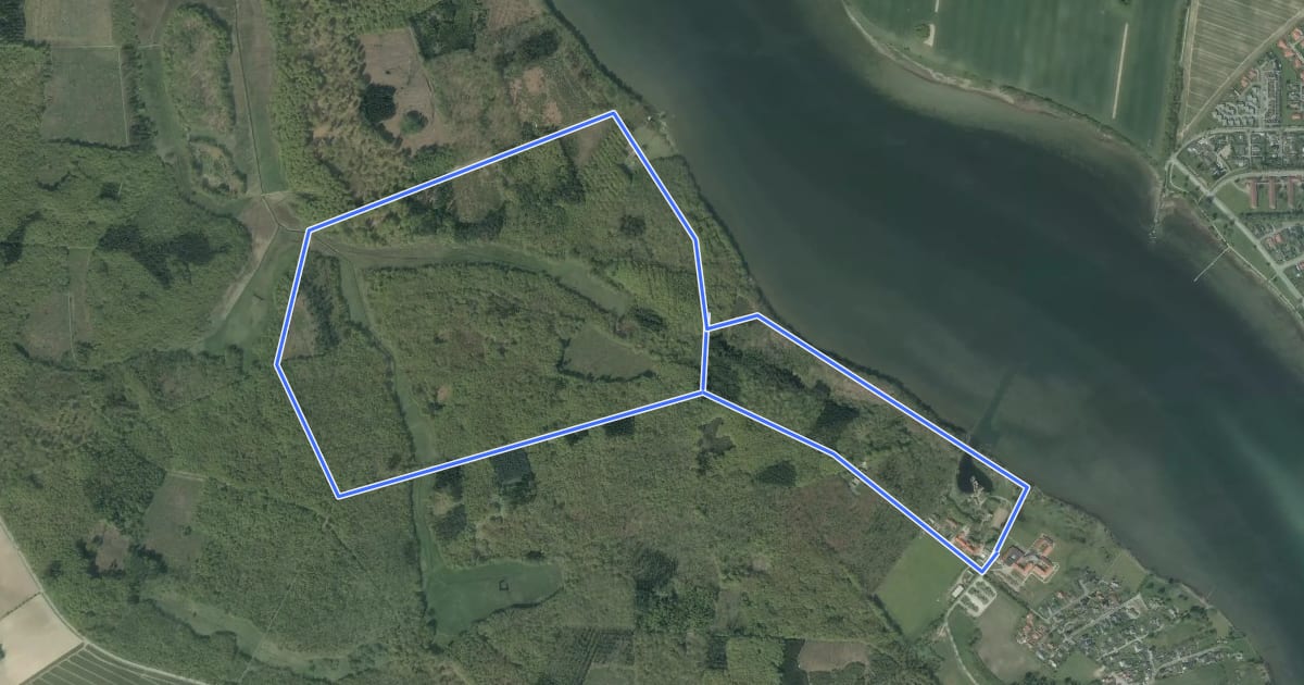 Маршрут Hamborgskoven на спутниковом снимке