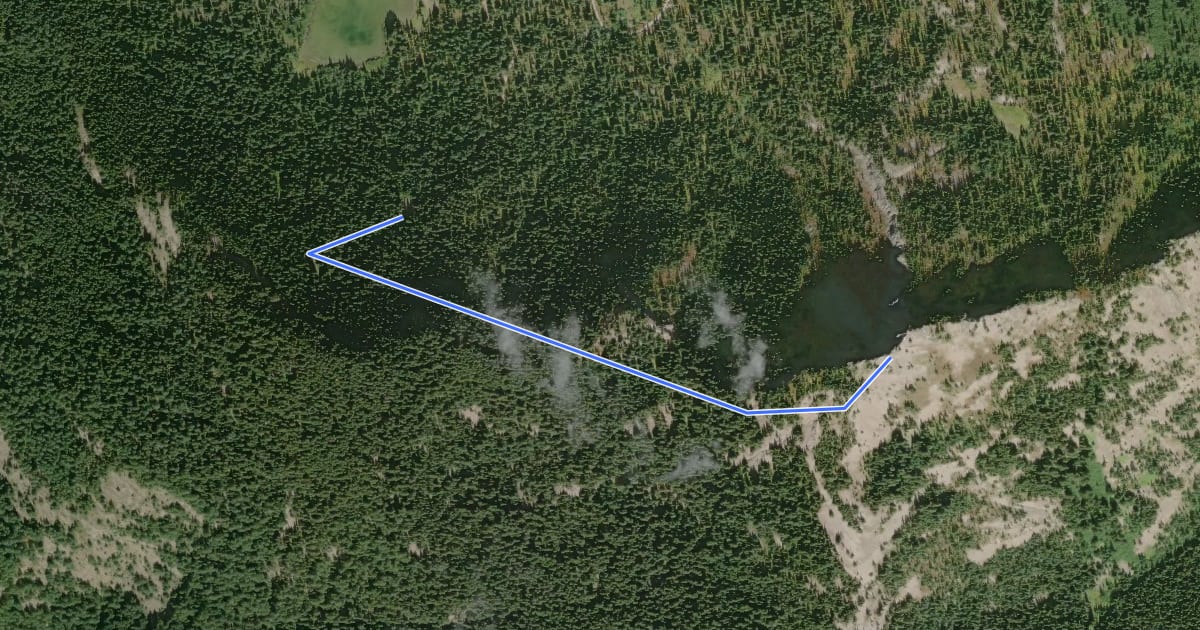 Маршрут Hamilton Peak Trail #109 на спутниковом снимке