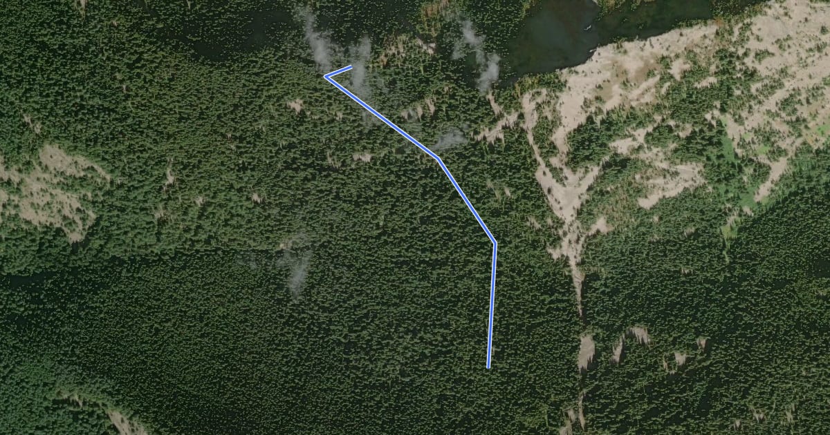 Маршрут Hamilton Ridge Trail #109A на спутниковом снимке