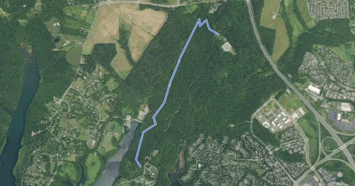 Маршрут Hamilton Trail на спутниковом снимке