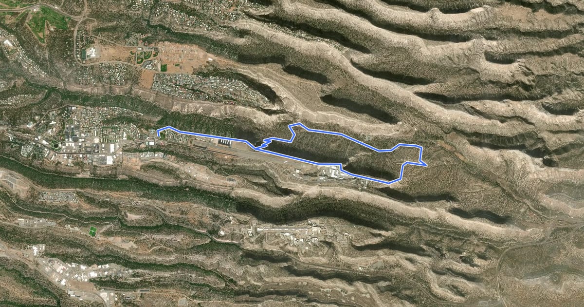 Маршрут Hamilton/Zipline Loop на спутниковом снимке