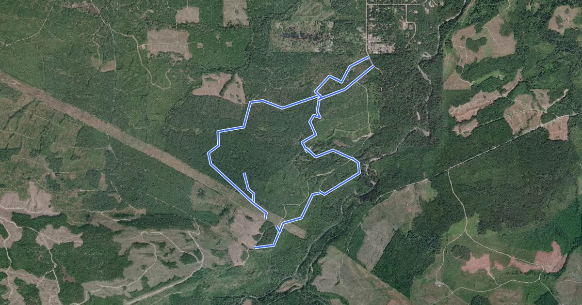 Маршрут Hammerfest Trails на спутниковом снимке