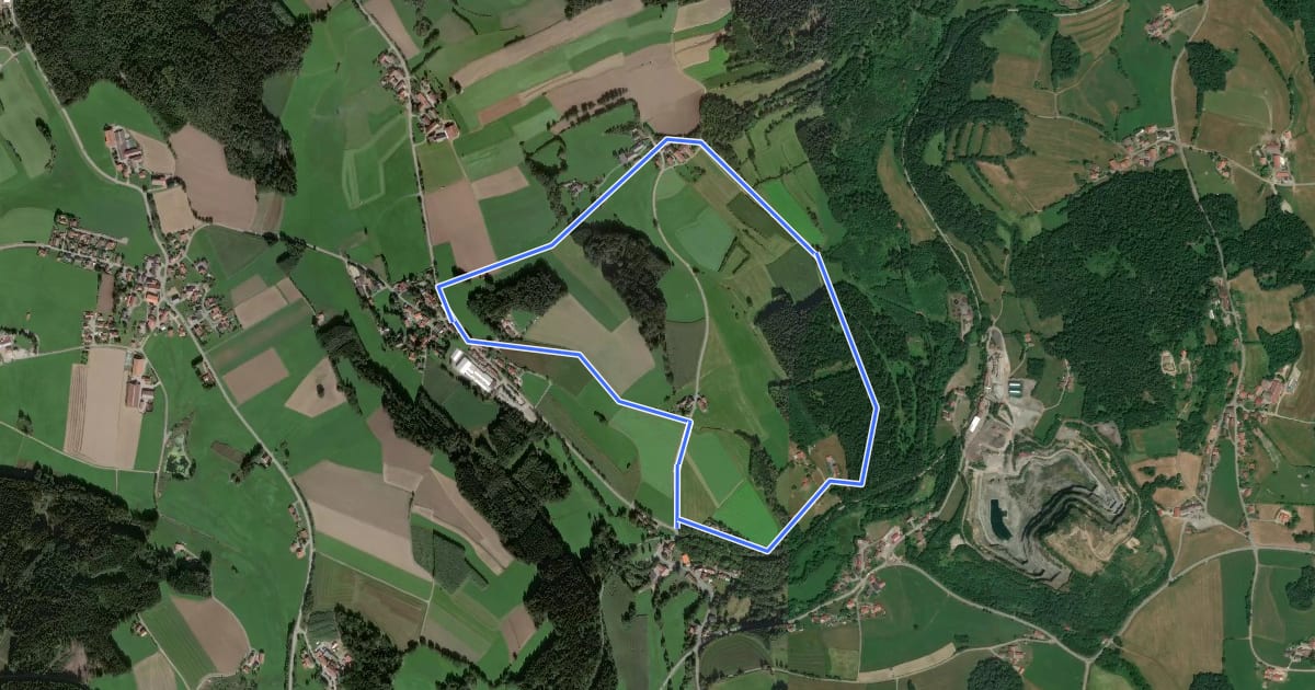 Маршрут Hammersdorfer Rundweg (Rattenberger Wanderweg 6) на спутниковом снимке