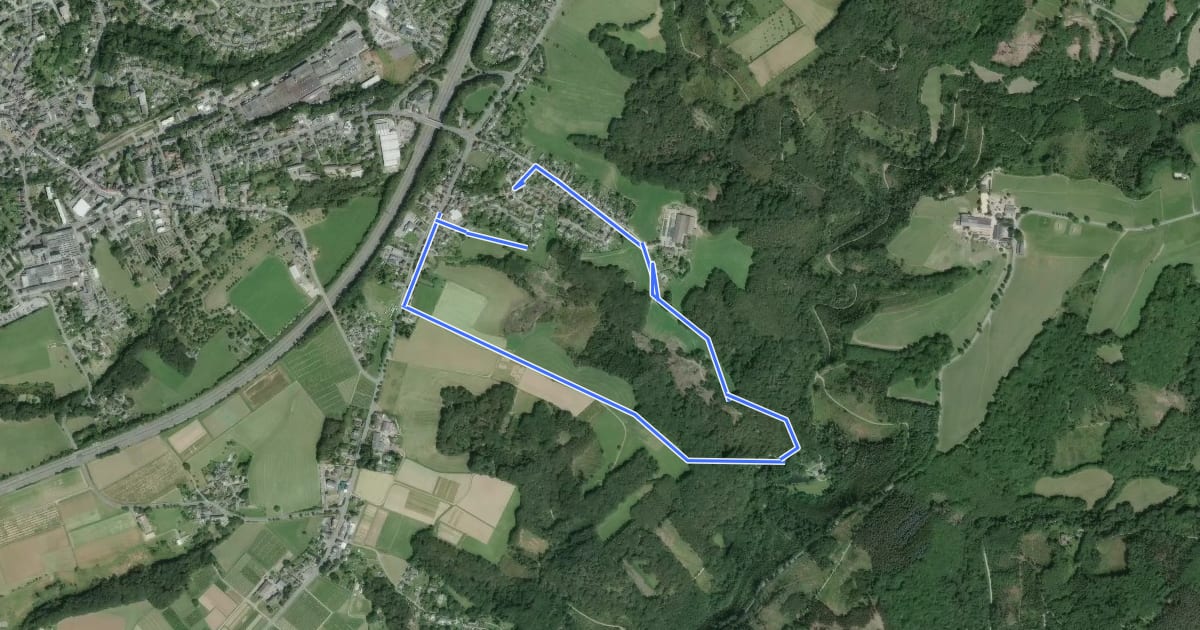 Маршрут Hammerweg Rundweg A2 на спутниковом снимке