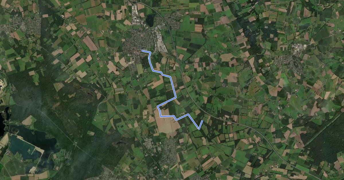 Маршрут Hamminkeln Rundweg A1 на спутниковом снимке