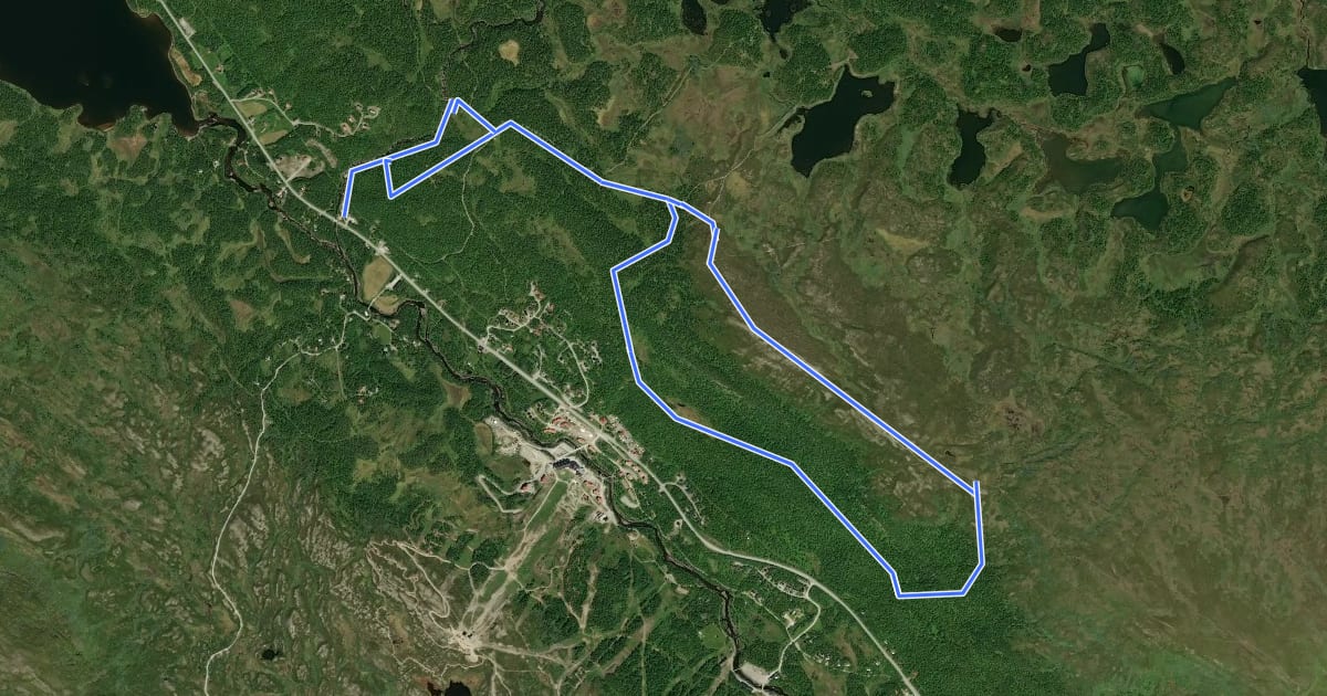 Маршрут Hamrafjället Västra на спутниковом снимке