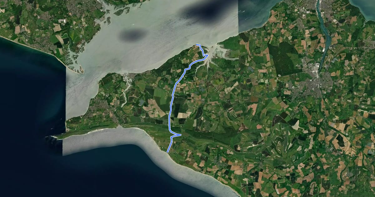 Маршрут Hamstead Trail на спутниковом снимке