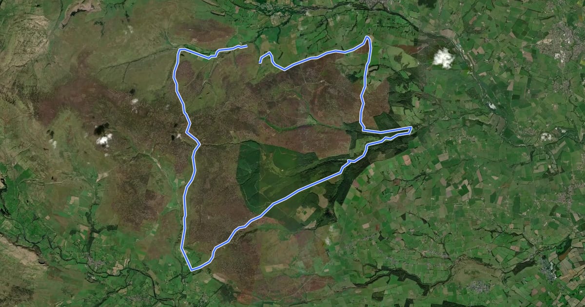 Маршрут Hamsterley Common Circuit на спутниковом снимке
