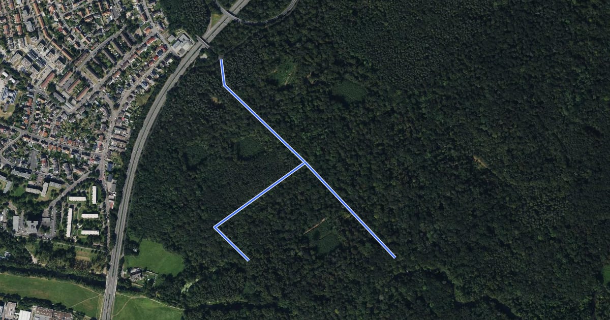 Маршрут Hanau - Rundwanderweg Schmetterling на спутниковом снимке