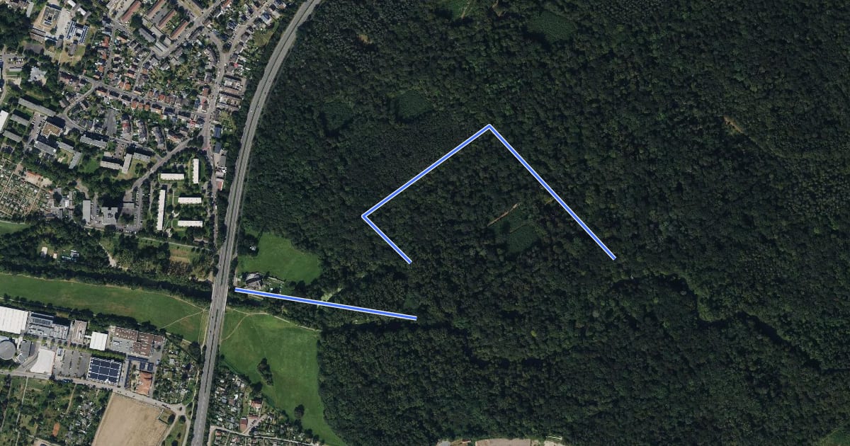 Маршрут Hanau - Rundwanderweg Zecke на спутниковом снимке