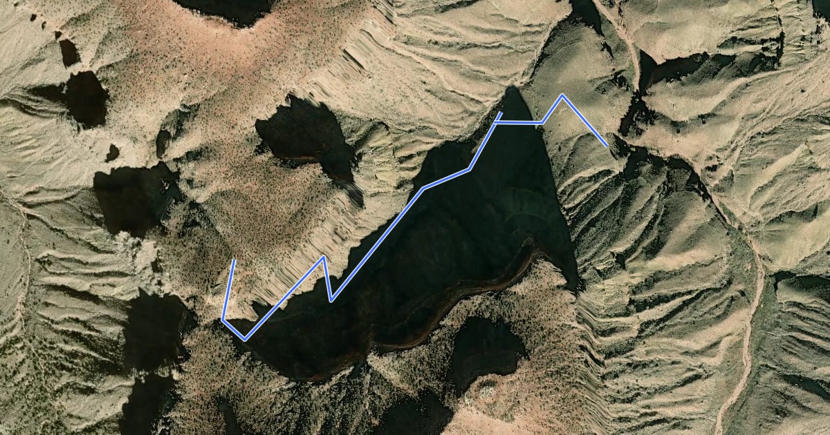 Маршрут Hance Creek Trail на спутниковом снимке