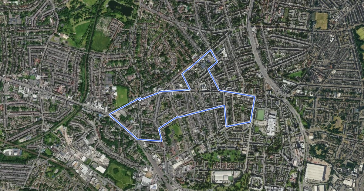 Маршрут Handsworth & Lozells Places of Worship Heritage Trail на спутниковом снимке