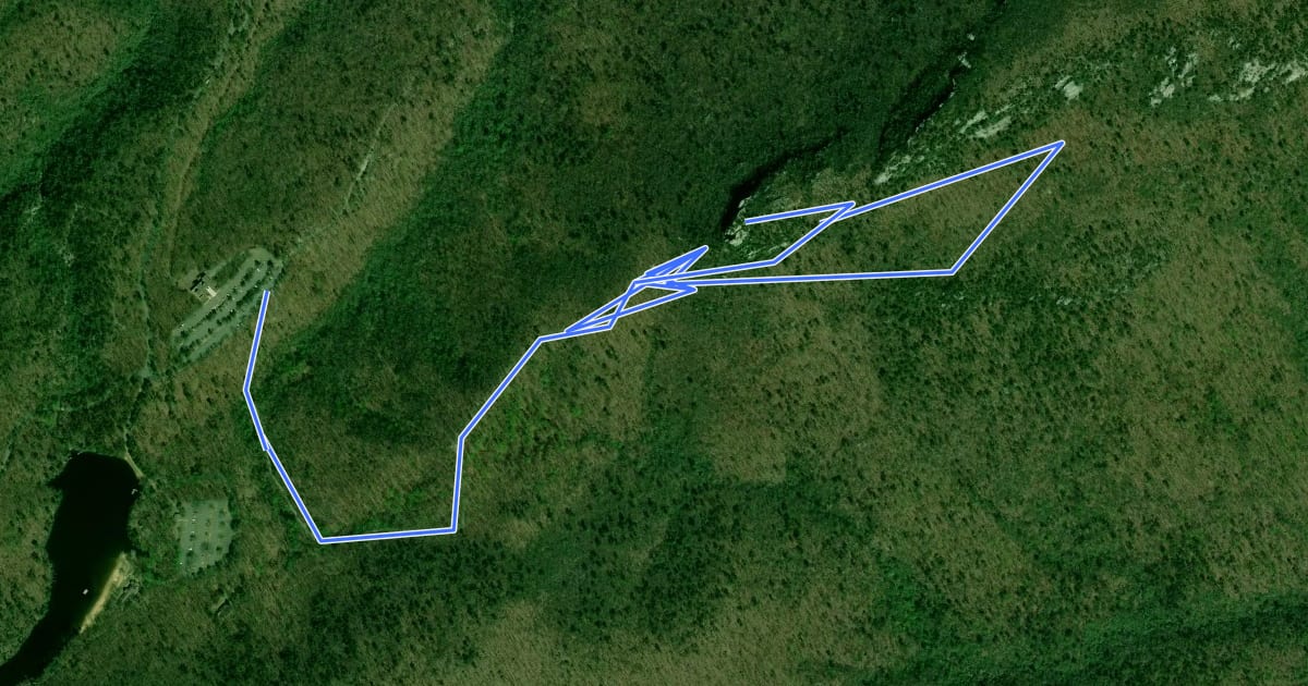 Маршрут Hanging Rock Trail на спутниковом снимке