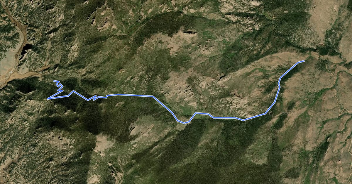 Маршрут Hankins Pass Trail на спутниковом снимке