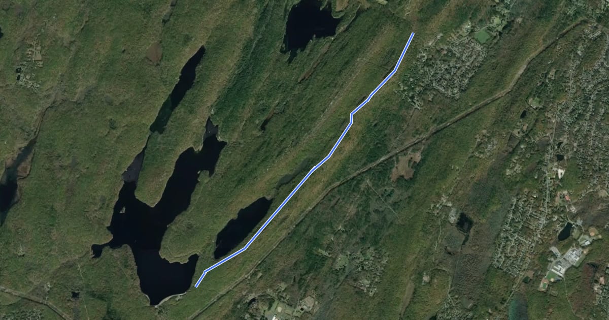 Маршрут Hanks East Trail на спутниковом снимке