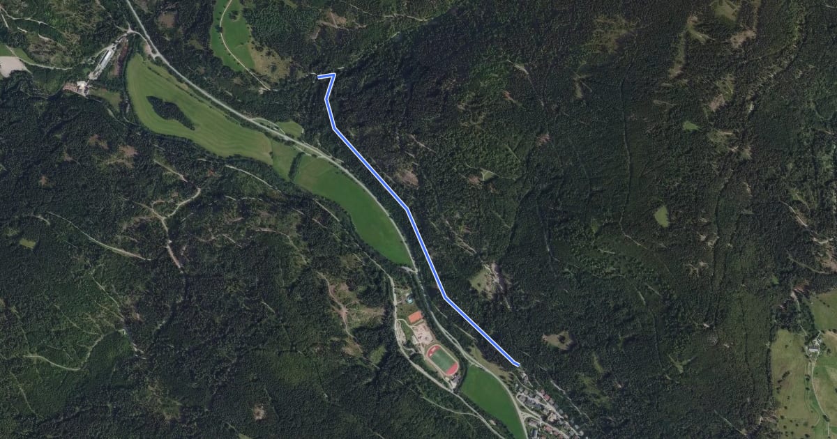 Маршрут Hans-Thoma-Weg - Heuberg на спутниковом снимке