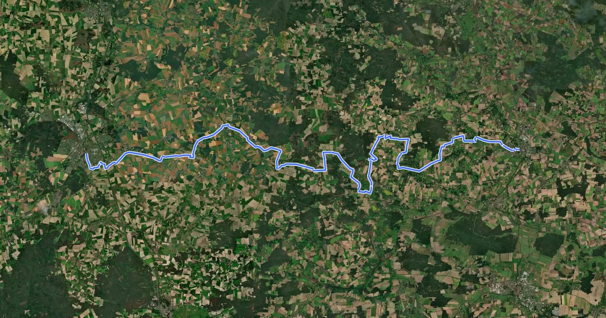 Маршрут Hanse-Wendland-Radweg Teil1 на спутниковом снимке