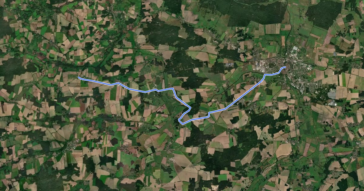 Маршрут Hanse-Wendland-Radweg Teil3 на спутниковом снимке