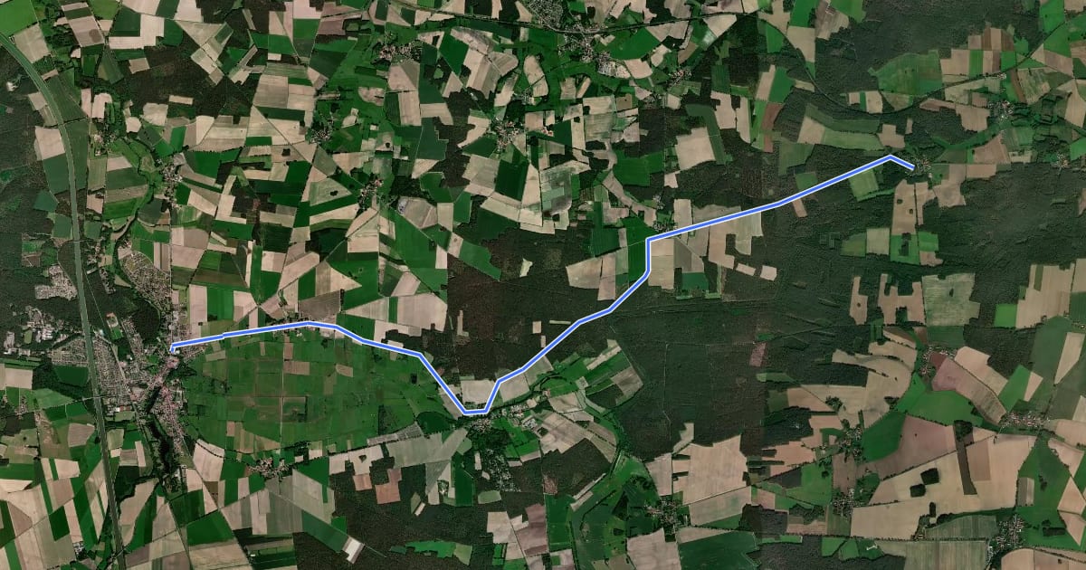 Маршрут Hanse-Wendland-Radweg Teil5 на спутниковом снимке