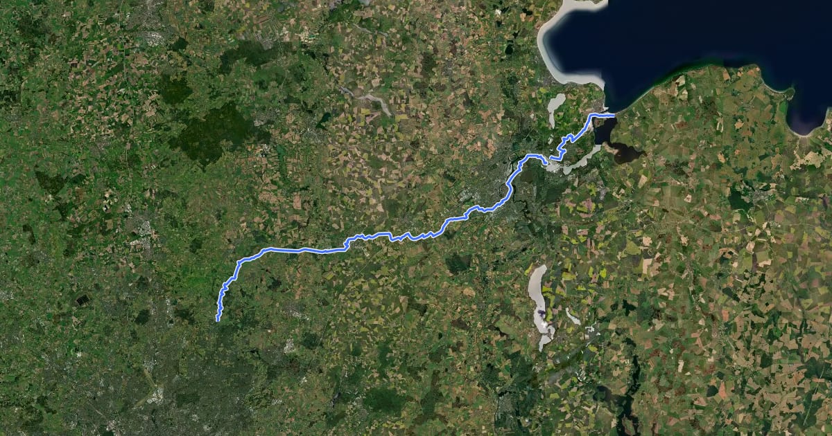 Маршрут Hanseatenweg - Abschnitt Schleswig-Holstein на спутниковом снимке