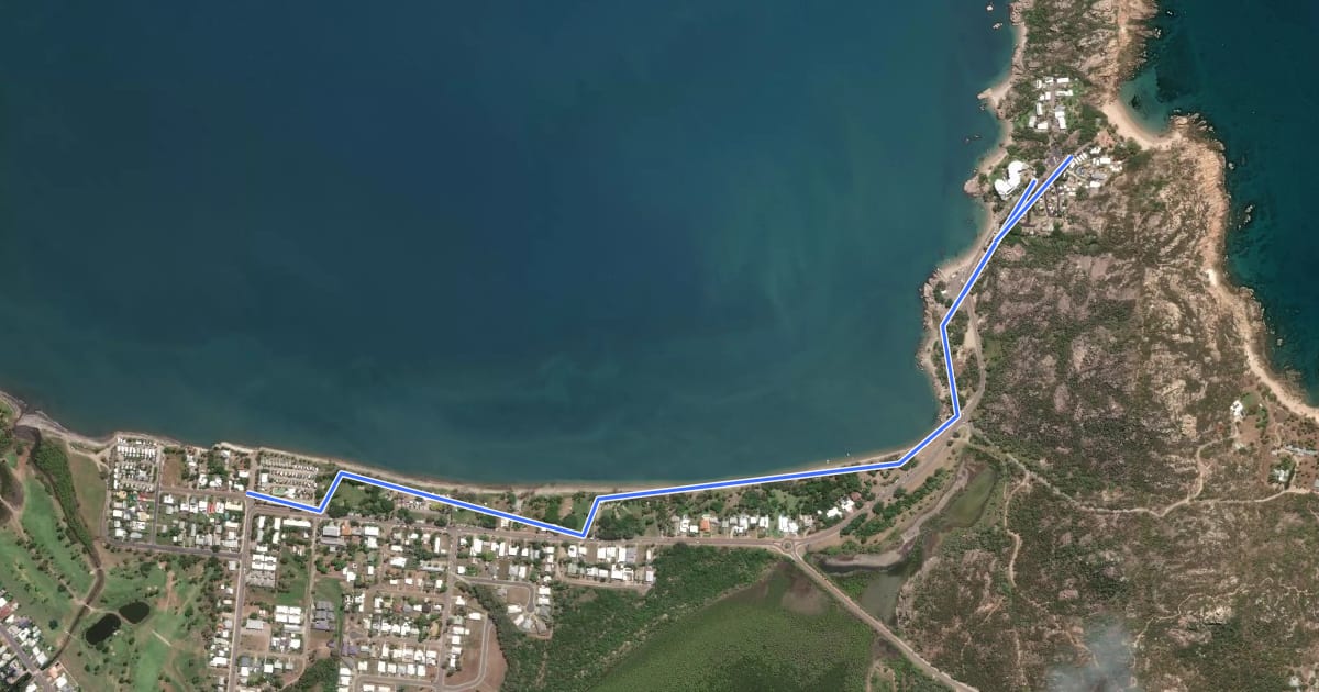 Маршрут Hansen Park to Horseshoe Bay Walk на спутниковом снимке