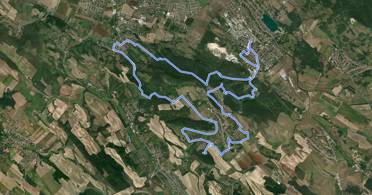 Маршрут Hantken Miksa-kör на спутниковом снимке