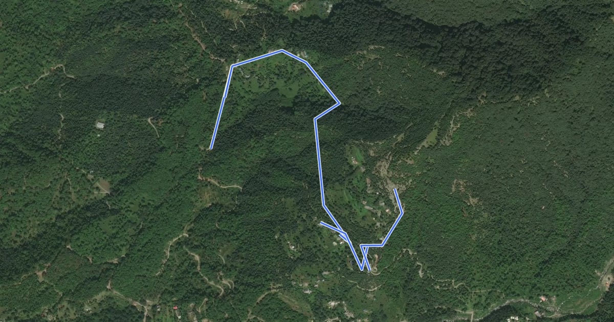 Маршрут Hanuman Garh Trail на спутниковом снимке