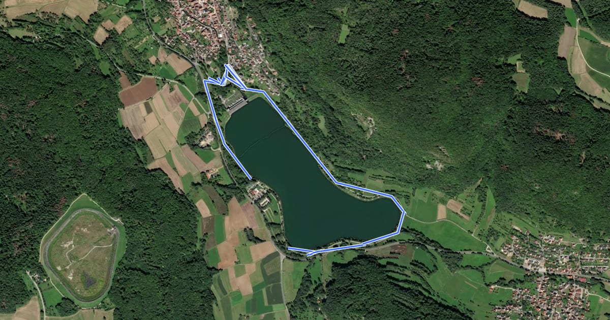 Маршрут Happurg Bad Brückenauer Mineralwasser-Trail на спутниковом снимке
