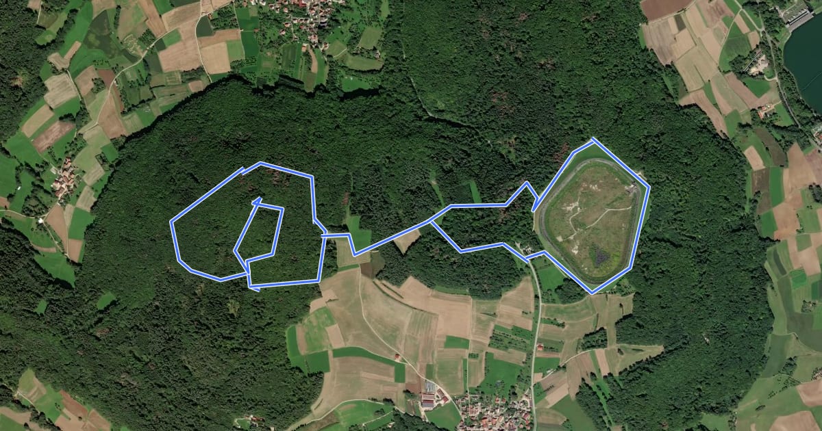 Маршрут Happurg E.ON Bayern-Trail 1 на спутниковом снимке