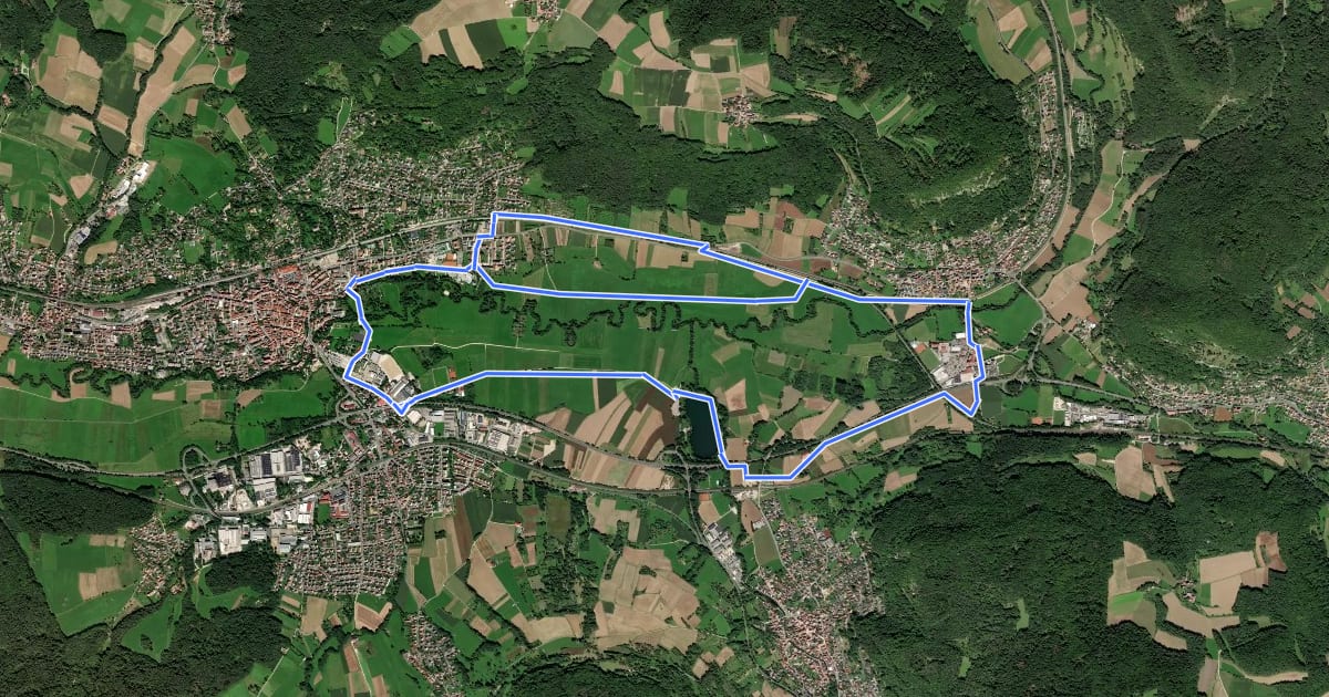 Маршрут Happurg E.ON Bayern-Trail 2 на спутниковом снимке