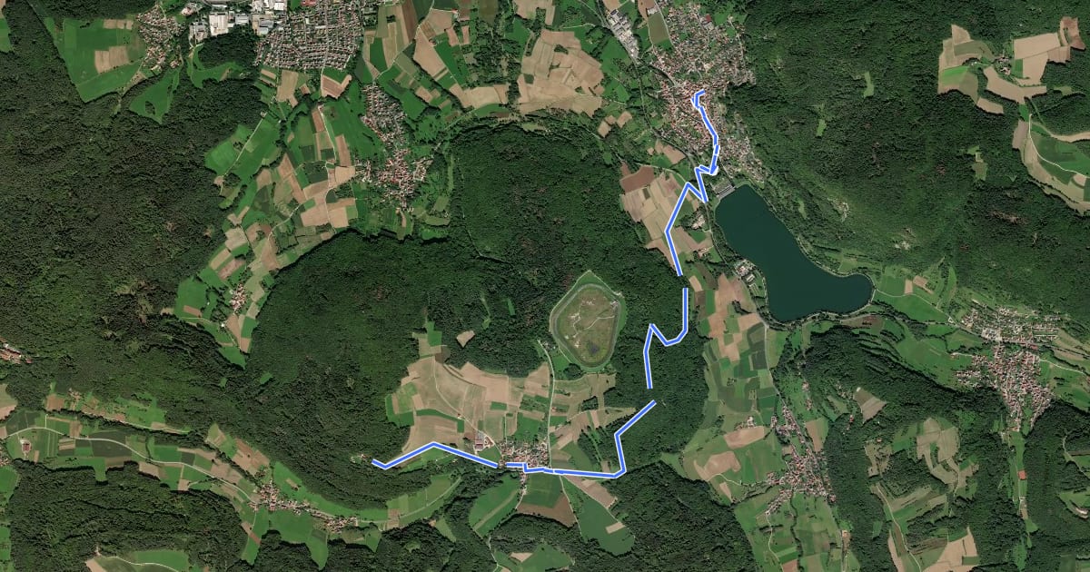 Маршрут Happurg – Edelweißhütte на спутниковом снимке