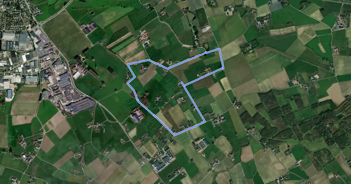 Маршрут Happyfeetwandeling Poelberg Tielt на спутниковом снимке