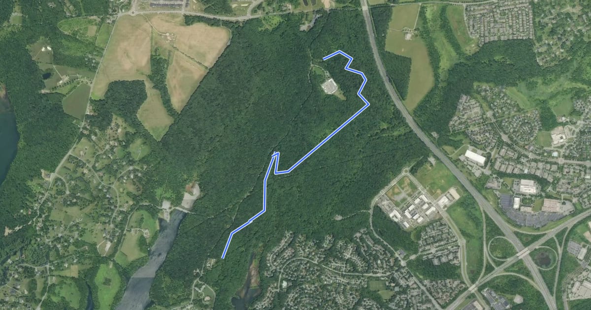 Маршрут Hard Rock Trail на спутниковом снимке