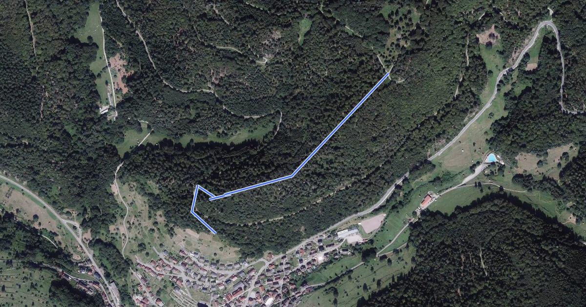 Маршрут Hardbergweg - Alte Eichen на спутниковом снимке