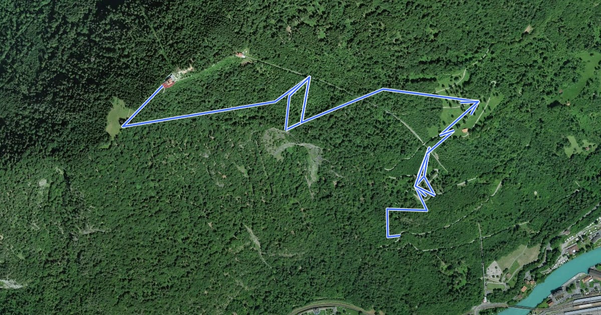Маршрут Harder Downhill на спутниковом снимке
