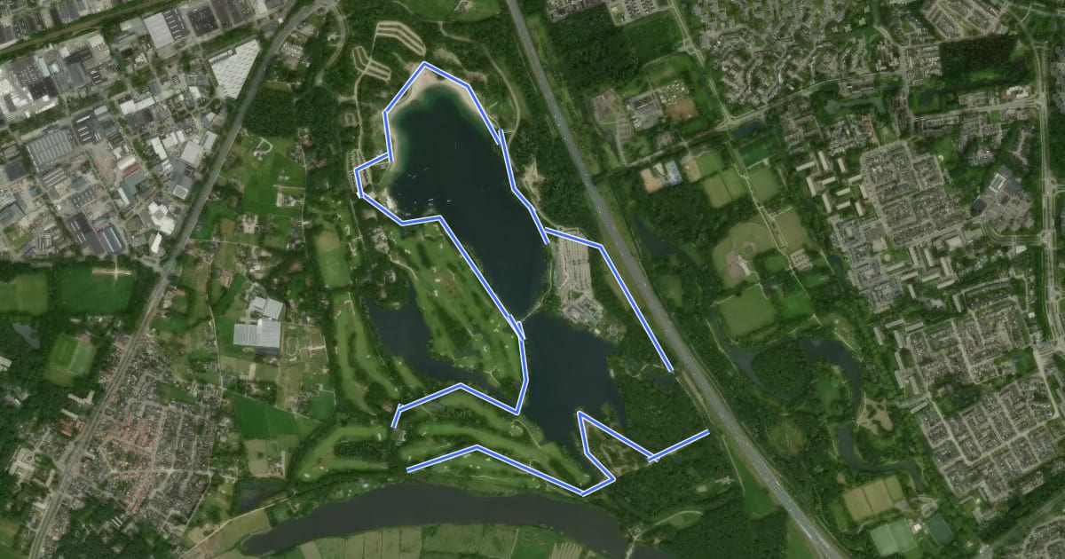 Маршрут Hardlooproute Berendonck на спутниковом снимке
