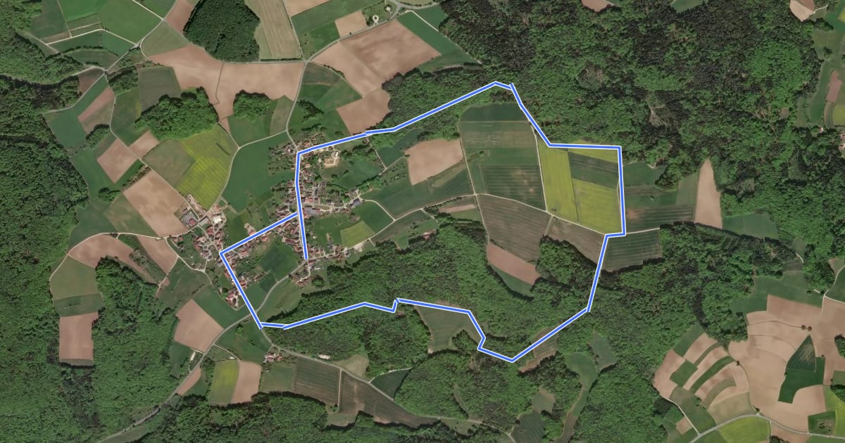 Маршрут Hardtbergweg на спутниковом снимке
